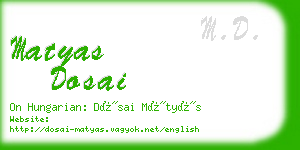 matyas dosai business card